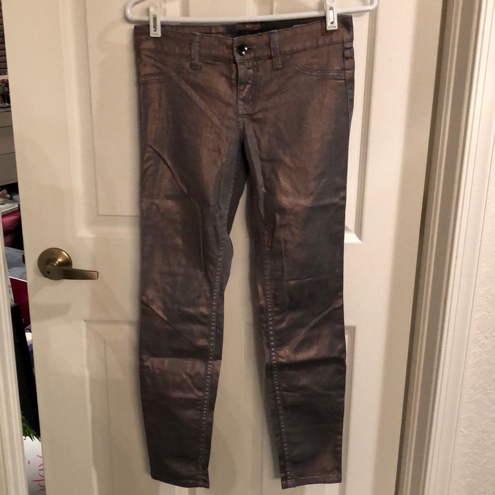 Level 99 Metallic ultra skinny pants